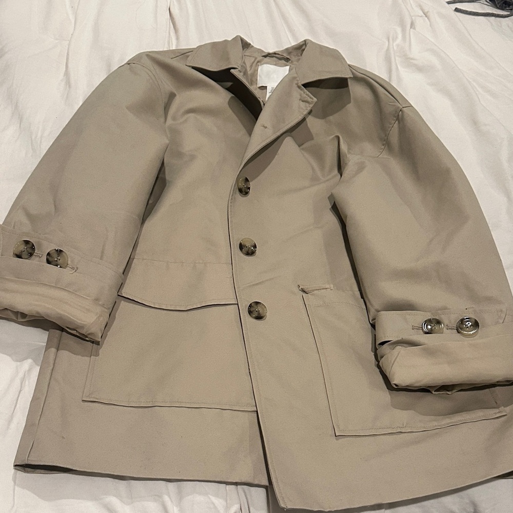 H&M Taupe Short Trench Coat